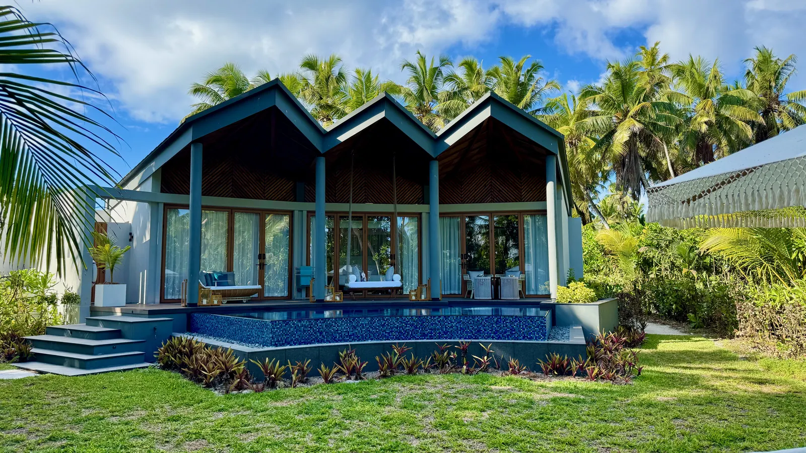 The Front view of our villa!