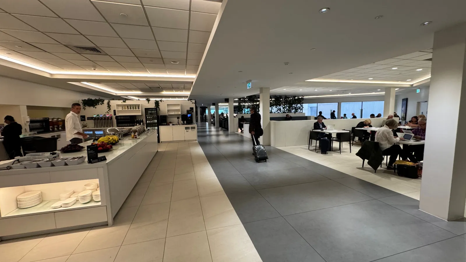 Auckland Domestic Koru Lounge before our flight to Christchurch.